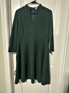 Women's Green 3/4 Sleeve Dress